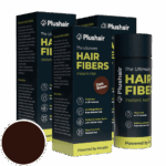SET 3 balenia Plushair HAIR FIBERS vlasové vlákna - tmavo hnedá